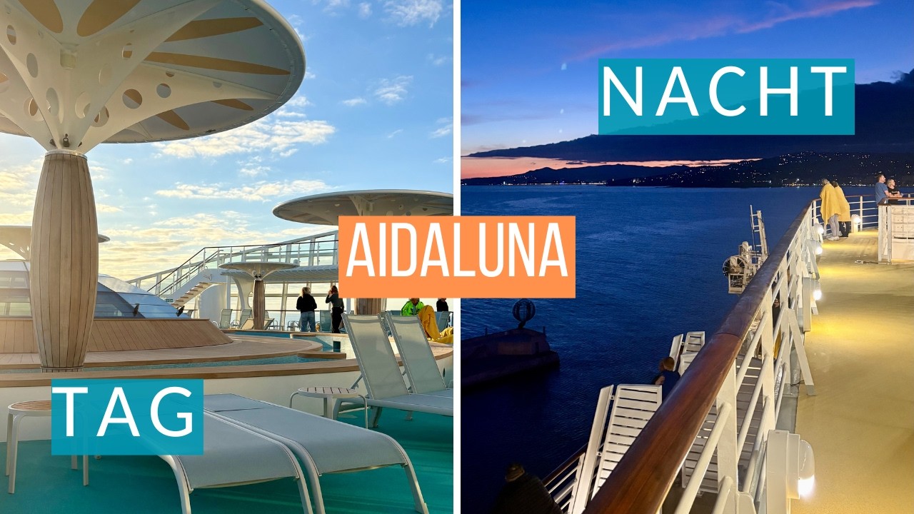 AIDAluna Evolution✨ | Pooldeck bei Tag & Nacht – Atmosphäre & Stimmung an Bord