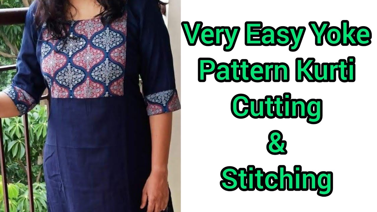 Very Easy Yoke Pattern Kurti Cutting And Stitching Malayalam