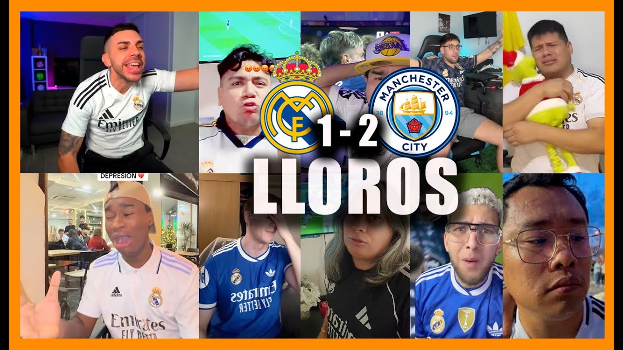 🤣🔥LOS MEJORES LLOROS y REACCIONES al REAL MADRID 1 MANCHESTER CITY 2