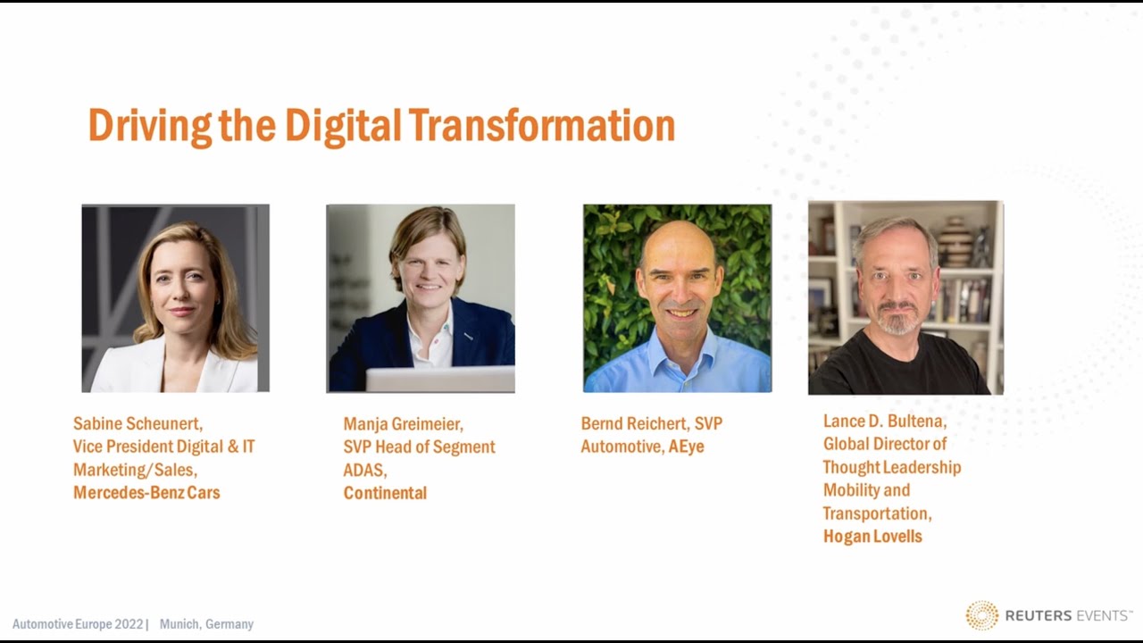 Driving the Digital Transformation - Keynote Panel, Reuters Automotive Europe 2022