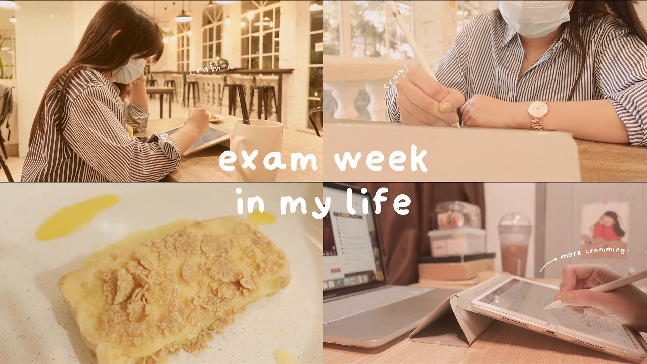 exam week in my life 📚 eat, sleep, cram repeat (online med school) ☕️