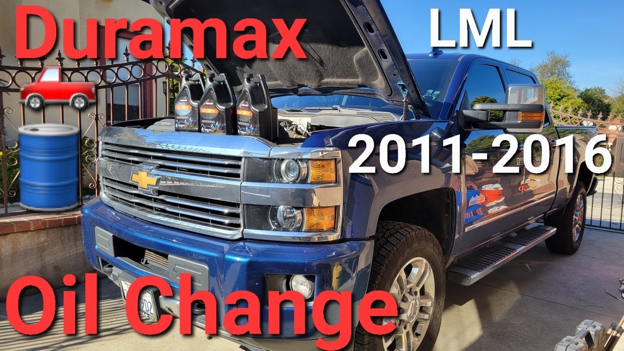 ENGINE Oil Change 2011-2016 Diesel 6.6L Duramax  LML DETAILED ( GMC, Chevy 2500HD) #duramax #diesel