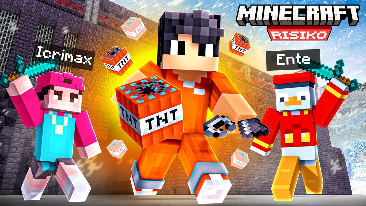 ICH BRECHE AUS ICRIMAX GEFÄNGNIS AUS mit TNT!! (Minecraft Risiko)