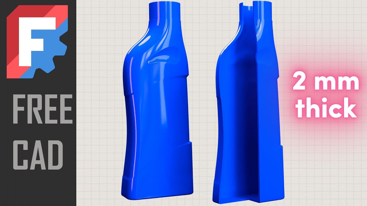 FreeCAD 1.0RC2 - Create Bottle Shape And Wall Thickness