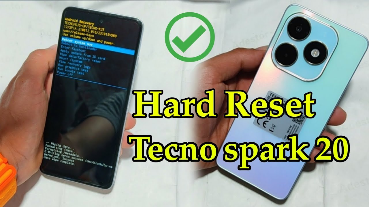 Hard Reset Tecno spark 20