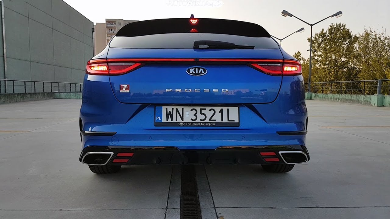 KIA ProCeed GT 1.6 T-GDI sound, exhaust sound, revs, cold start, interior sound