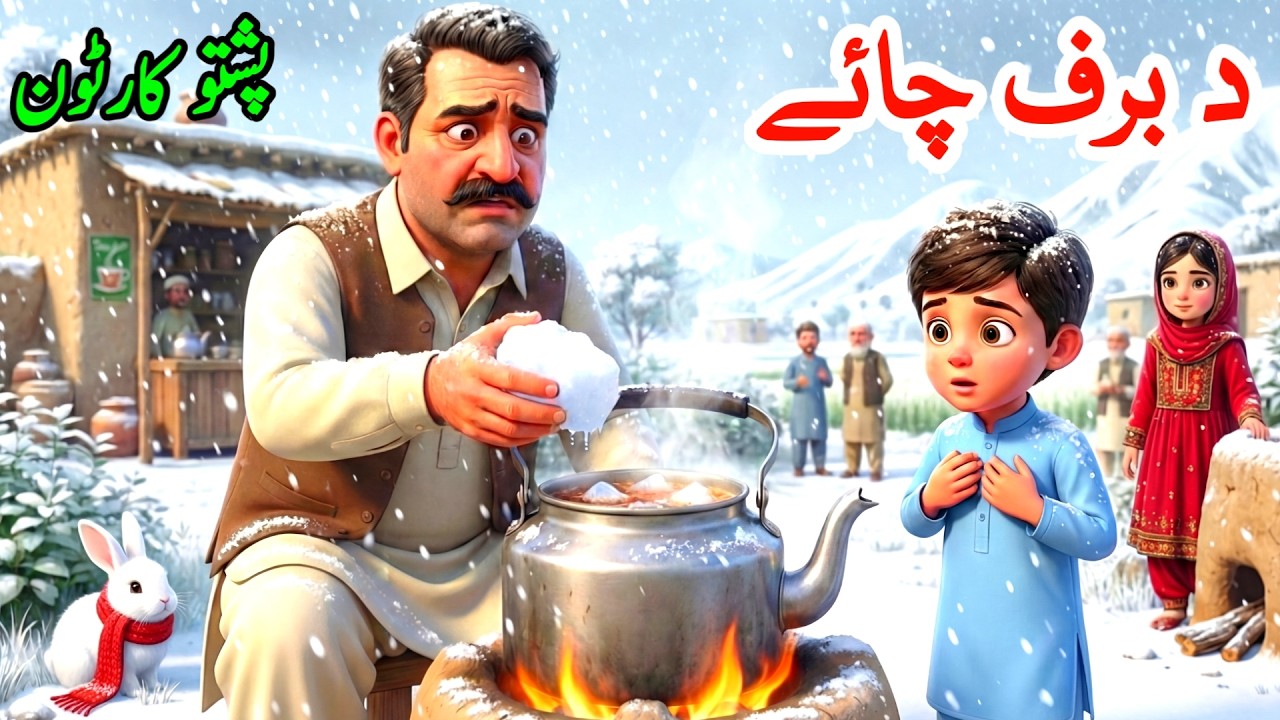 د برف چائے | Pashto Cartoon | Ice Tea