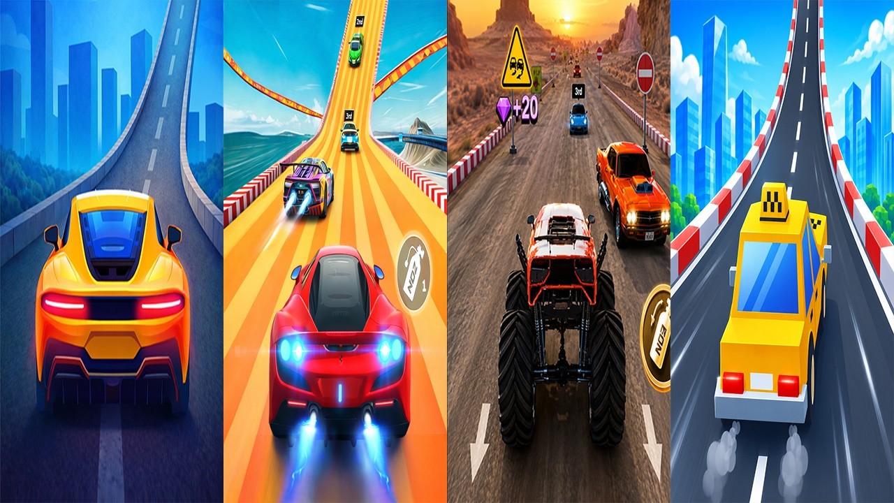 Race Master 3D VS Car Racing 3D VS Overtake Rush 3D VS Taxi Run - All Levels Gameplay Ep 1