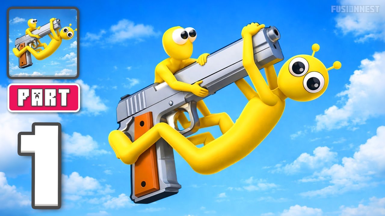 Flip Beat: Ragdoll Gun Shooter - Gameplay Walkthrough Part 1 - Flip Fire Drop Enemies (iOS, Android)