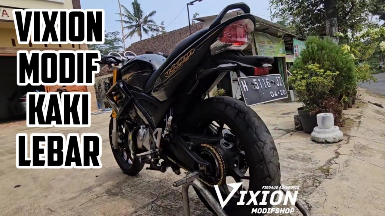 vixion lama modifikasi tapak lebar velg r15  jadi terlihat makin kekar
