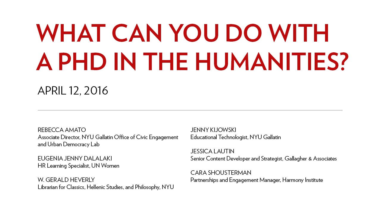 What can you do with a PhD in the Humanities?