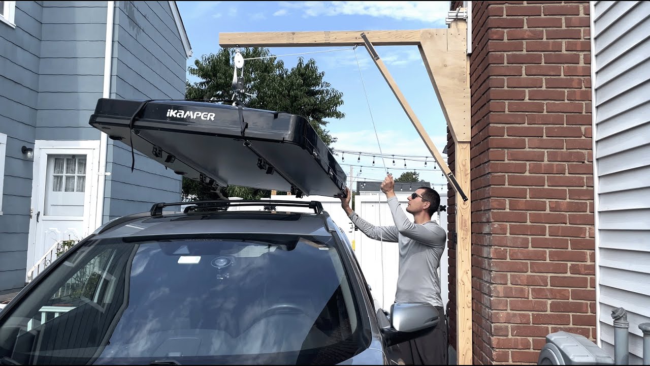 DIY Roof Top Tent Crane and Other Hacks - iKamper Skycamp Mini 3.0