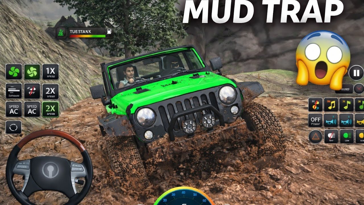 Off-Road Rescue Mission | Thar Stuck in Mud | Extreme Offroading Game