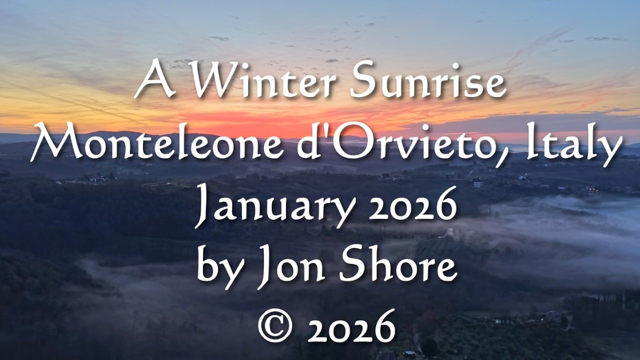Winter Sunrise over Monteleone d'Orvieto, Italy by Jon Shore 4K