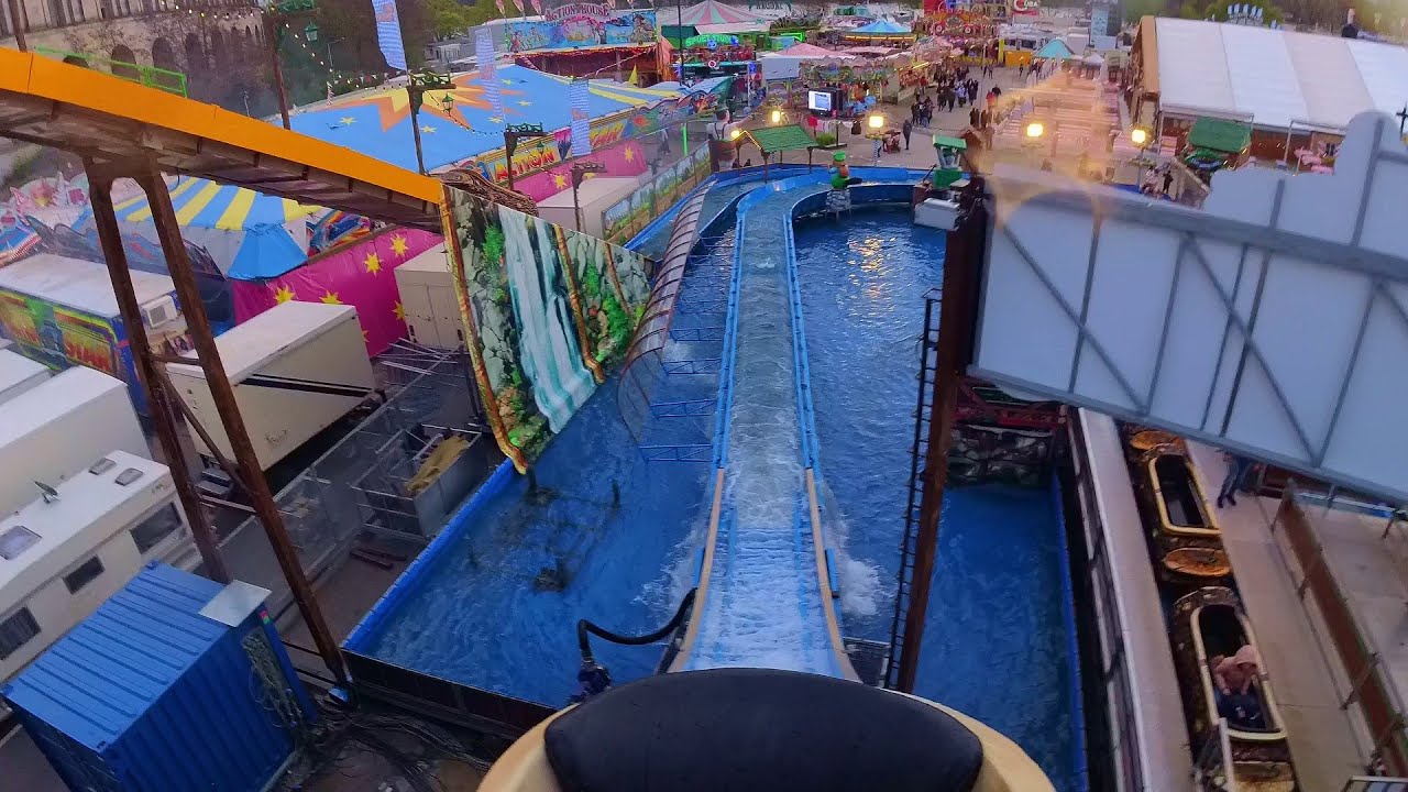 Jim & Jasper's Wildwasser (Log Flume) - Blume - Onride (POV) - 4K - Nürnberger Frühlingsfest 2024