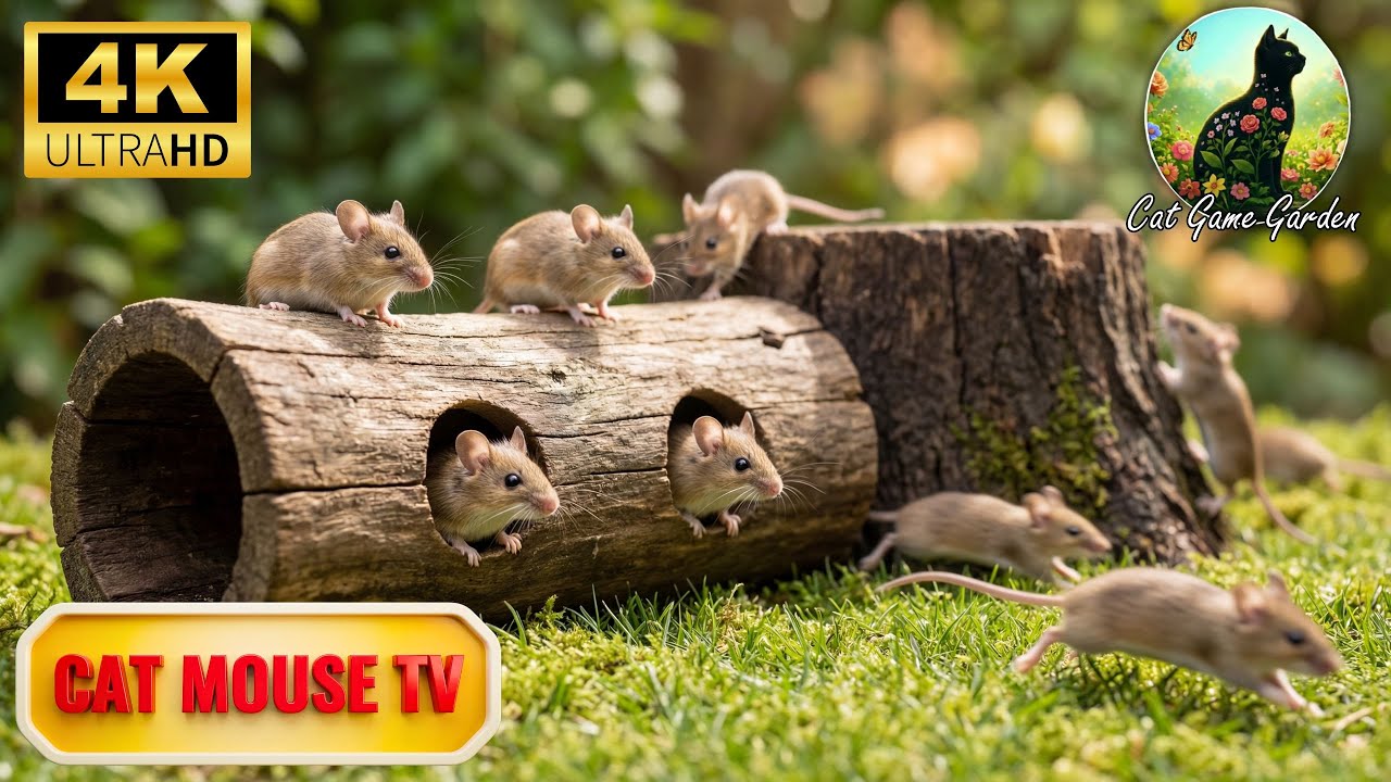 Cat TV Mouse Hunting 🐭 | Natural Instinct Mouse Chase for Cats 4K