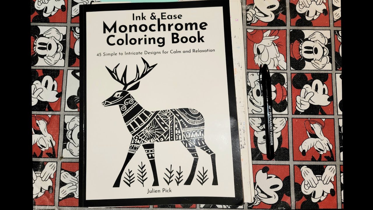 Silent Live Coloring In Book: Ink & Ease Monochrome Julien Pick Book