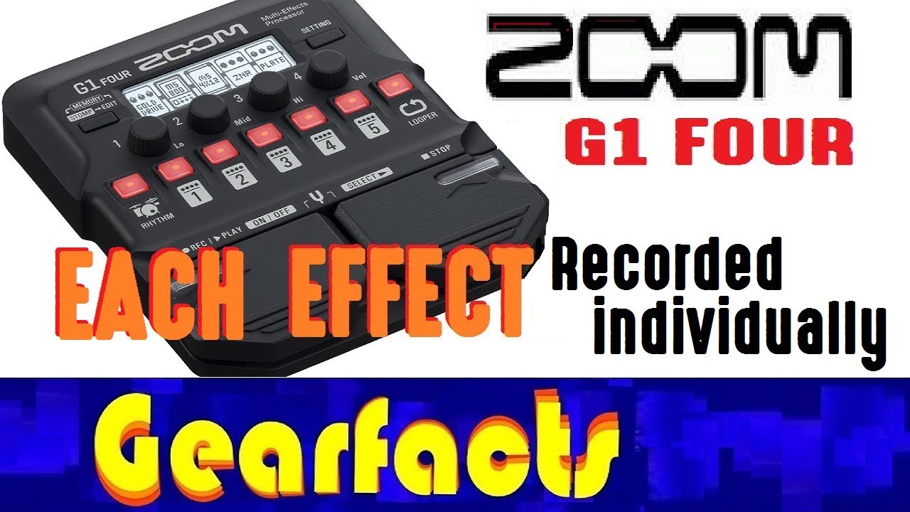 Zoom G1 FOUR: каждый эффект воспроизводится индивидуально (прямая запись)