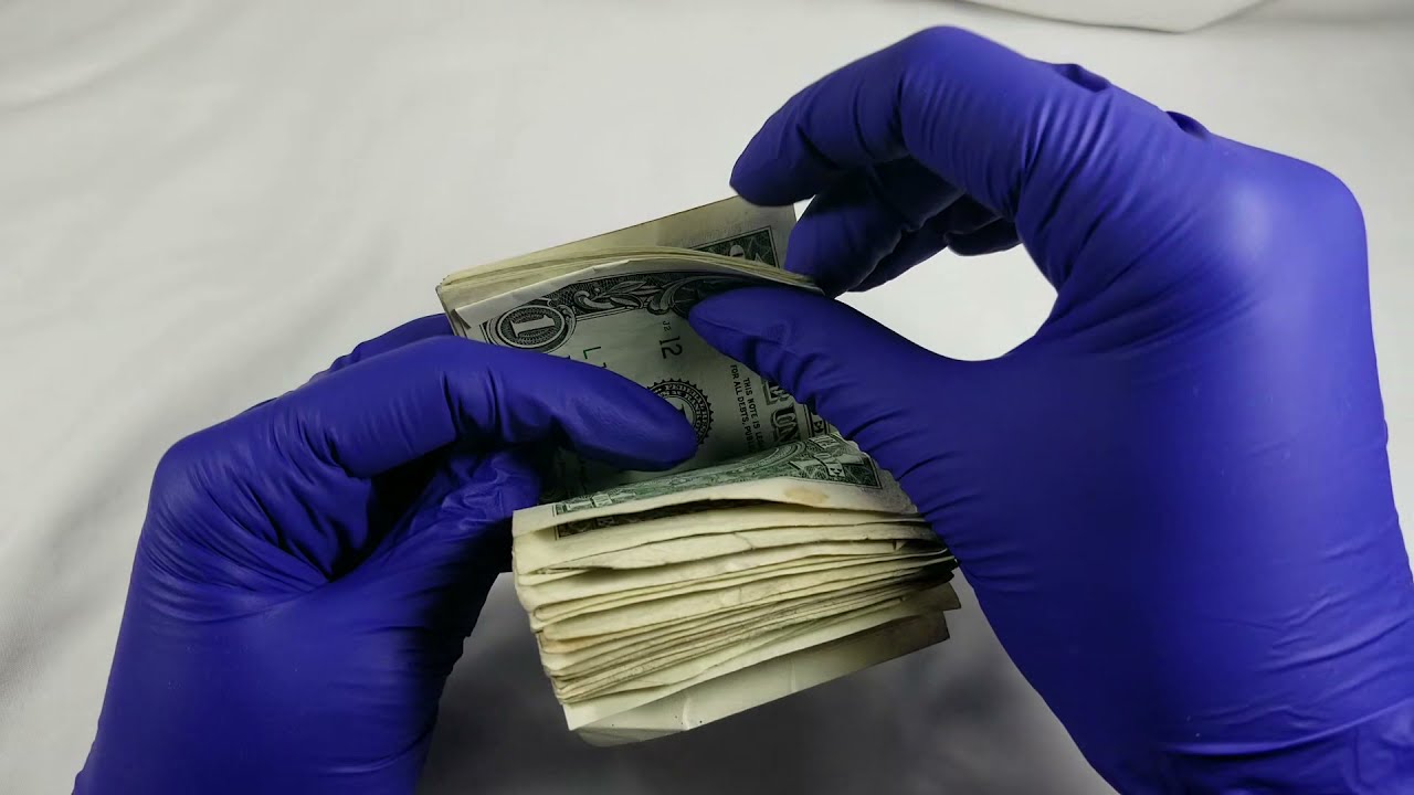 ASMR | Cash Handling with Gloves, Counting Paper Money - No Talking