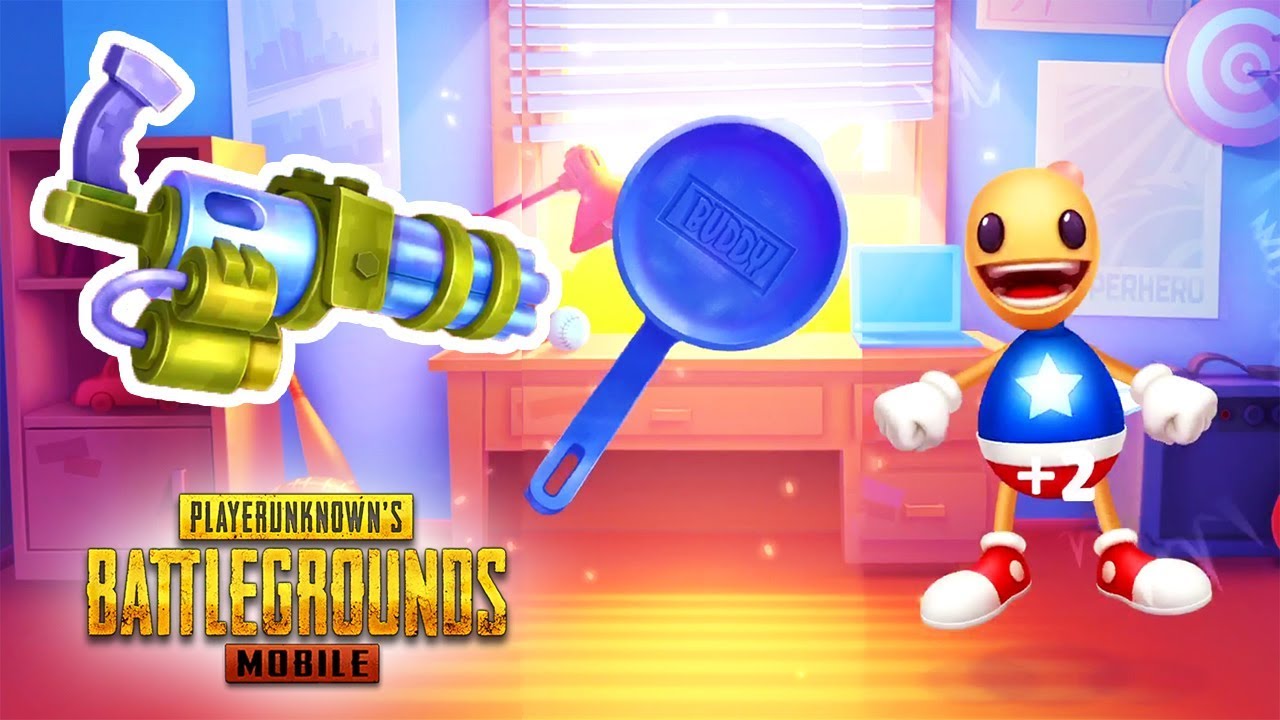 All PUBG Mobile Weapons in Kick The Buddy Forever Gameplay