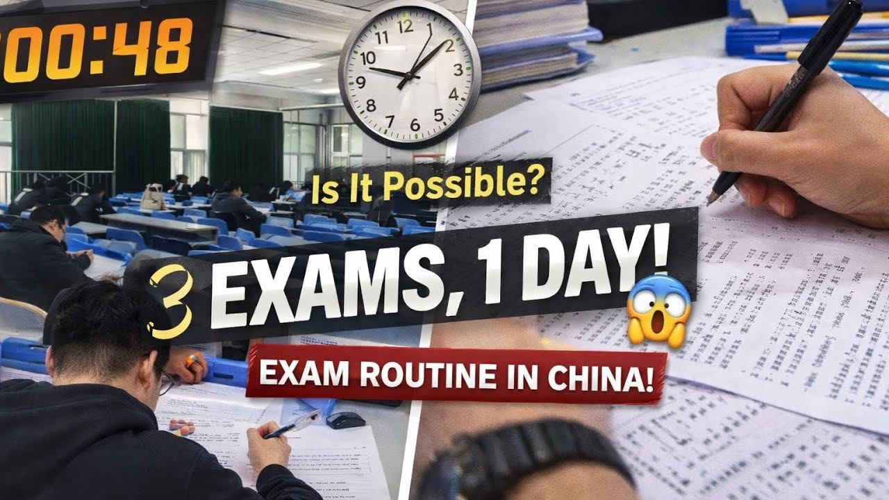 Surviving 3 Exams in ONE DAY – My Crazy Exam Routine in China!