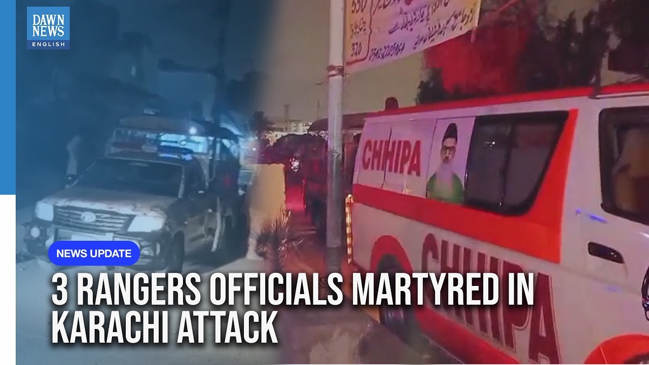 Karachi Attack: Three Rangers Personnel Martyred, Three Terrorists Killed | Dawn News English