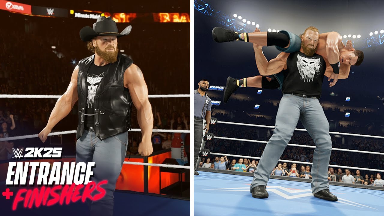 WWE 2K25: выход Брока Леснара, автографы и финишеры! (DLC Farewell Tour Edition)
