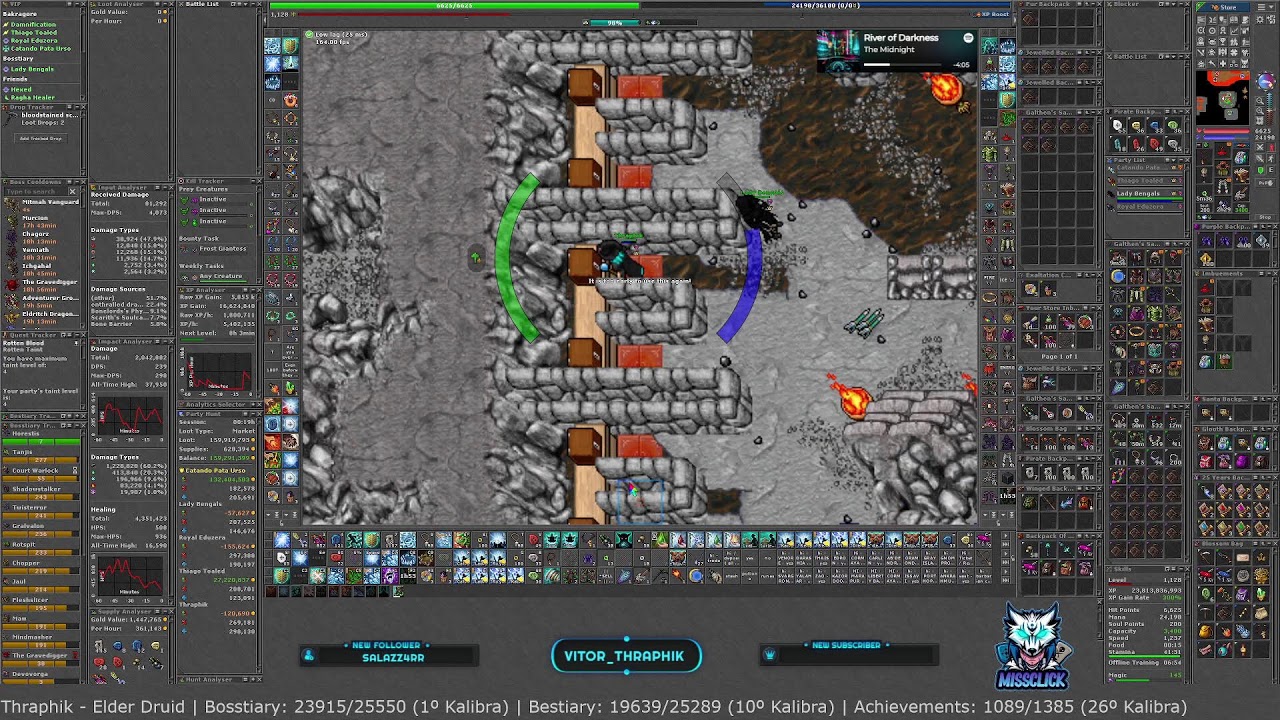 Tibia - Global - Kalibra - ED 1000 | TOP: Bosstiary: 1º | Bestiary: 6º | Achiev: 18º (Ranks Kalibra)