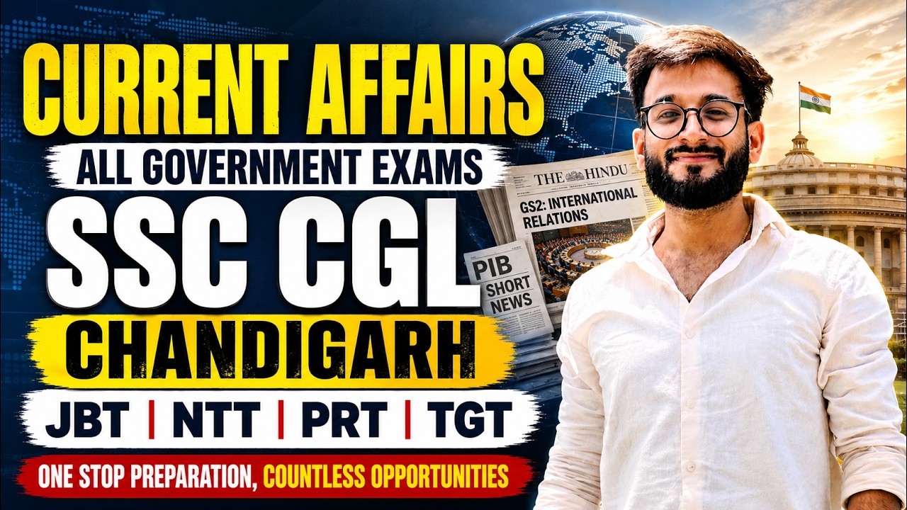 SSC CGL Chandigarh Current Affairs 2026 | JBT NTT PRT TGT | All Government Exams Preparation