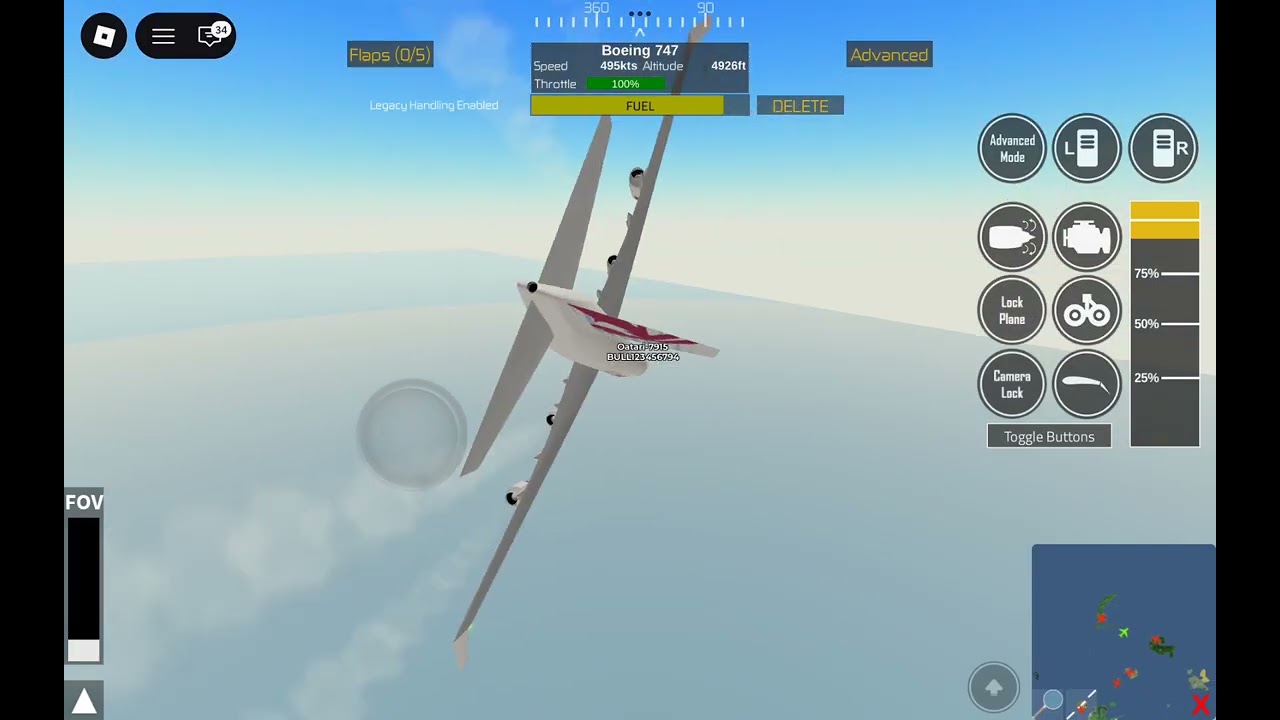 747 lost control while cruising in Roblox ptfs ( in real life based on 'CHINA AIRLINES FLIGHT 6' )
