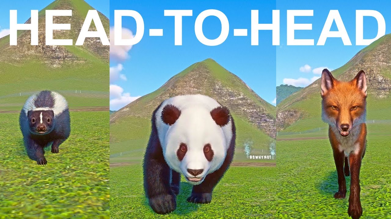 Giant Panda vs Red Fox vs Striped Skunk A Head to Head Speed Race in Planet Zoo