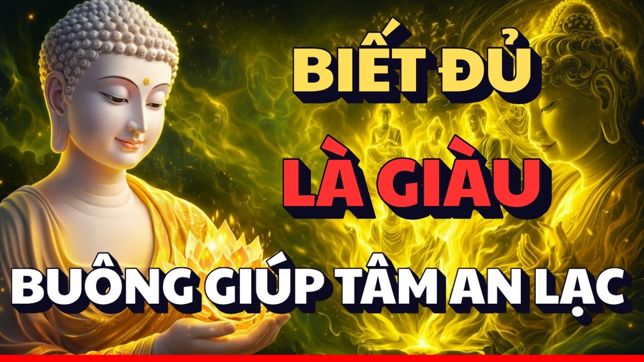 LỜI PHẬT DẠY: BIẾT ĐỦ LÀ GIÀU - BUÔNG ĐỂ TÂM AN LẠC | BIẾT NHÂN QUẢ LÀ PHƯỚC ĐỨC LỚN