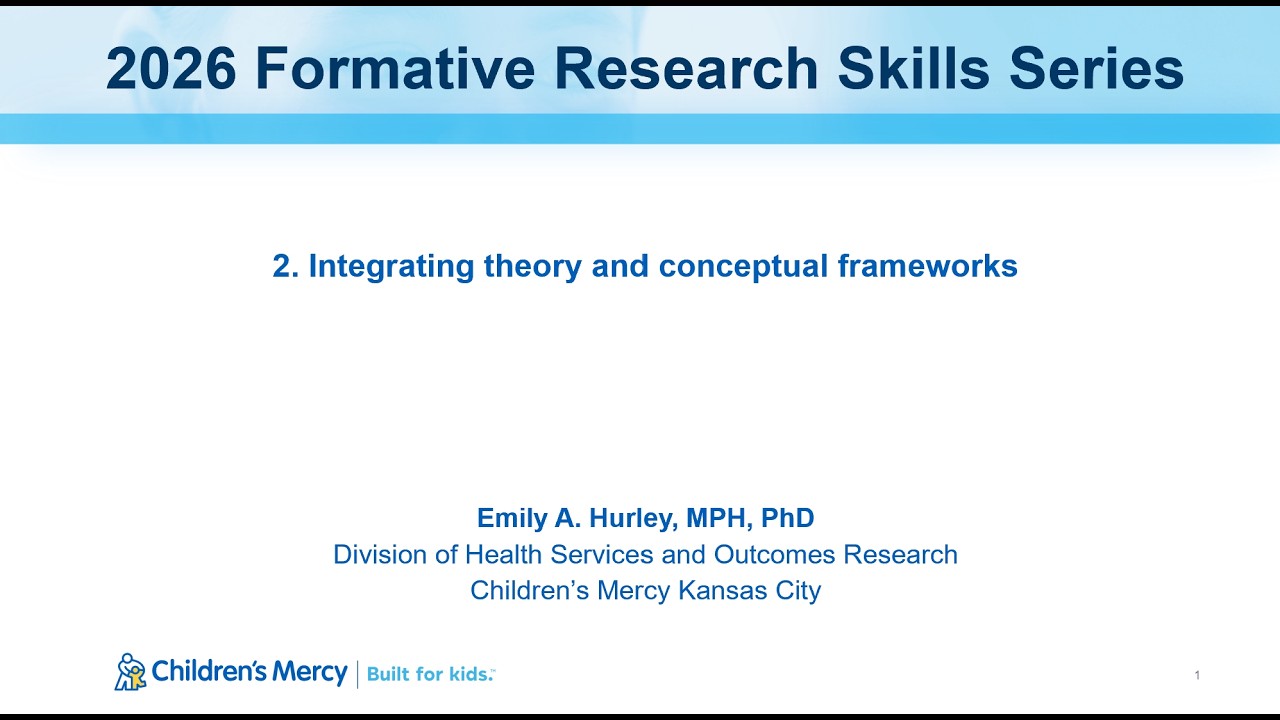 session 2: Integrating theory and conceptual frameworks