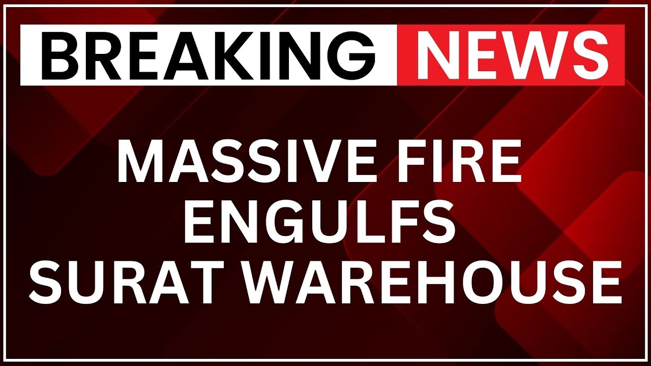 Massive Fire Breaks Out in Surat Wood Warehouse, Firefighting Efforts Underway
