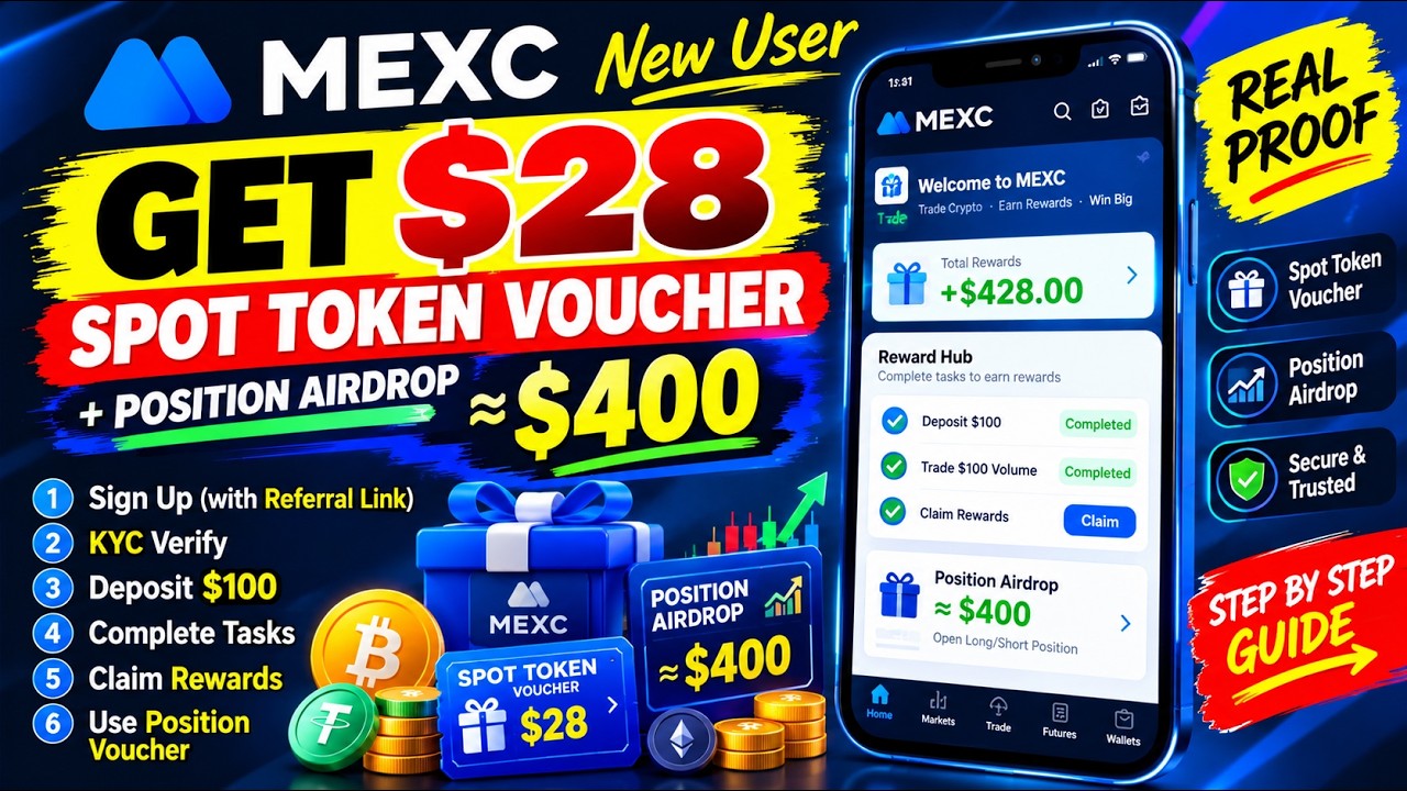 🔥 Mexc 🎁 28$ Spot Coupon Within 24 Hours &zwnj;for New user must deposit 100$ ☺️