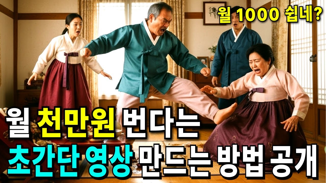월 1000만원 번다는 초간단 영상 만드는 방법 공개!