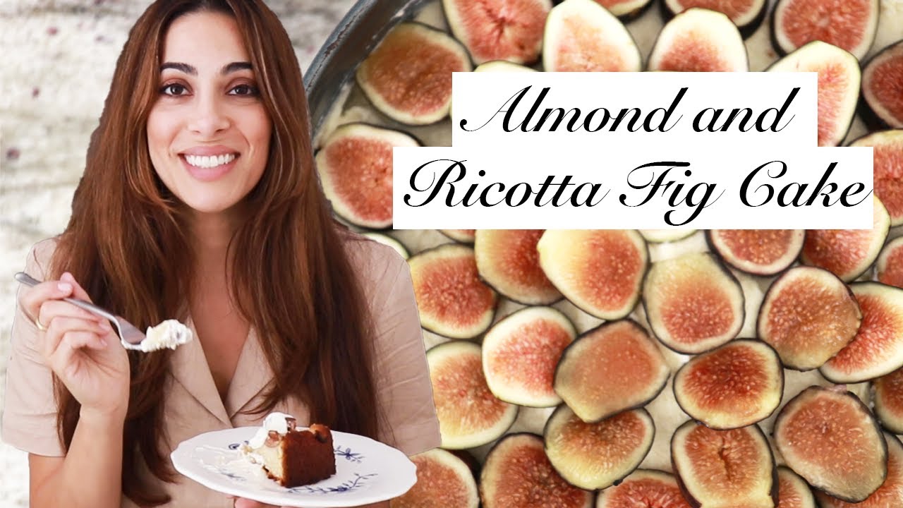 ALMOND AND RICOTTA FIG CAKE, with Whipped Honey Ricotta Cream || Cook Like A World Traveler