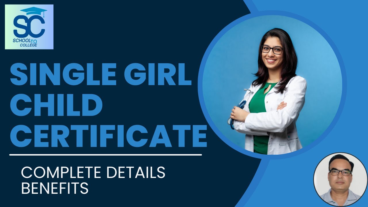 Single Girl Child 👧 Certificate Complete Details & Benefits | #neet  #neet2026