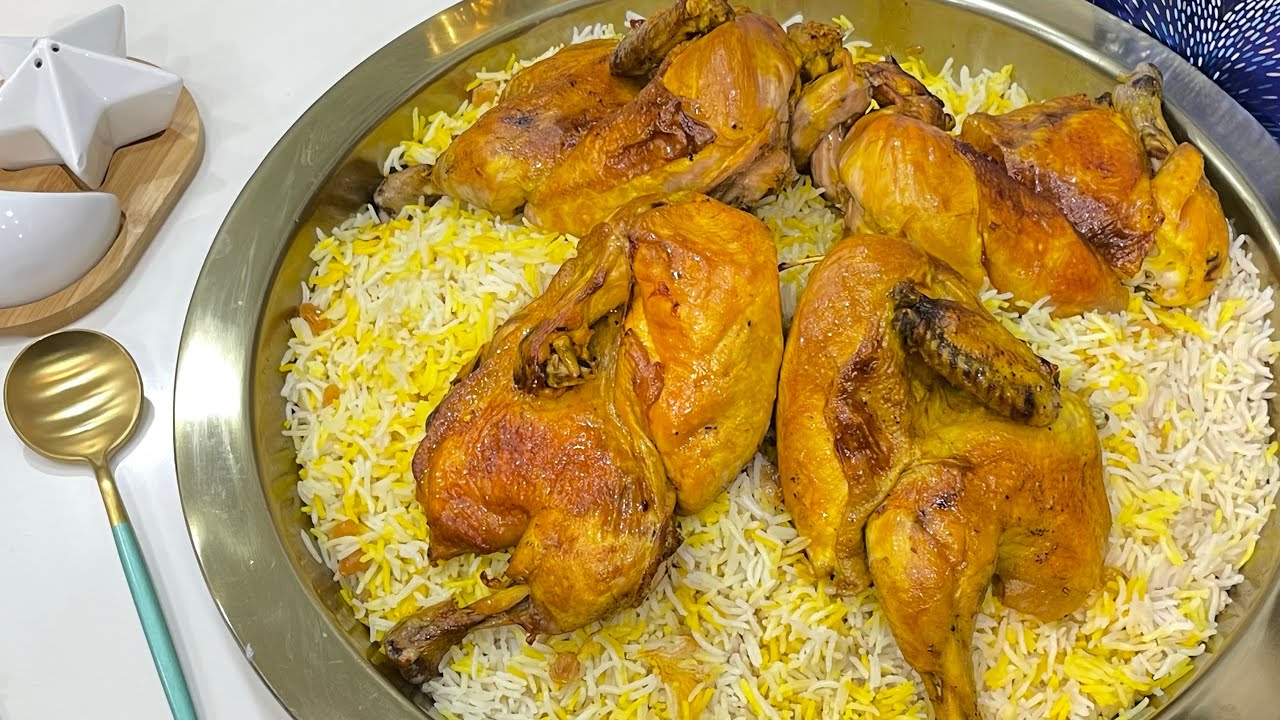 تعالي اعرفي سر ارز المطاعم ( حضرموت )الشهير للعزومات ✌️وطريقة تسوية الفراخ ولونها الدهبي👌😋😋