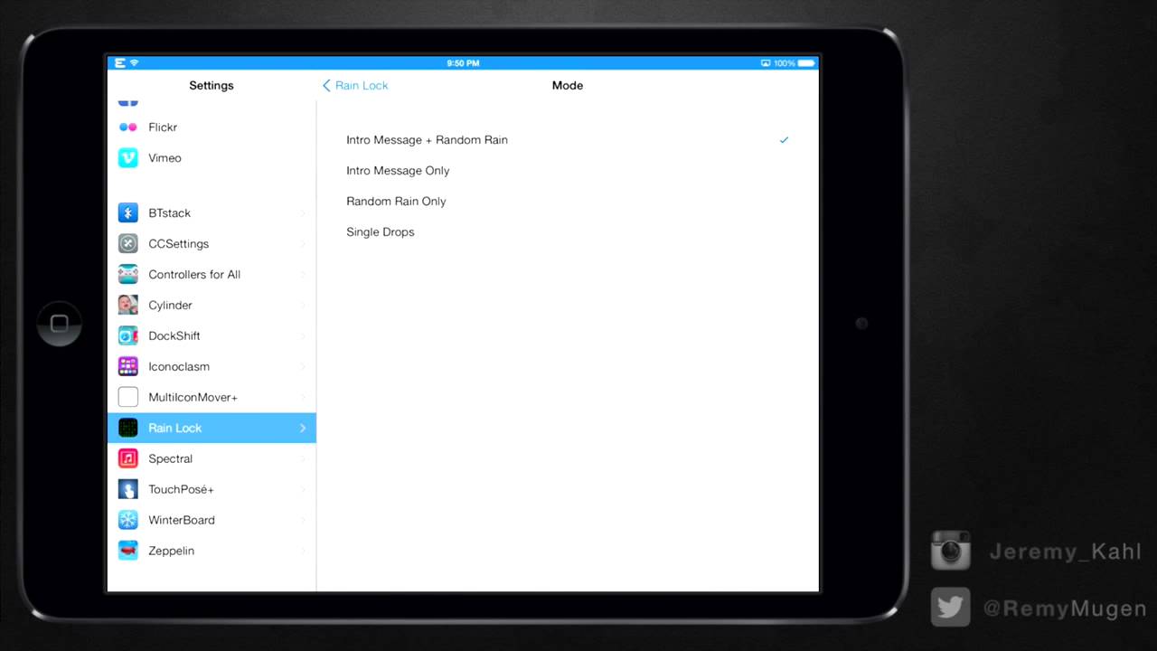 iOS 7 Jailbreak Tweaks   Rain Lock Take The Red Pill, Let's See How Far The Rabbit Hole Goes!