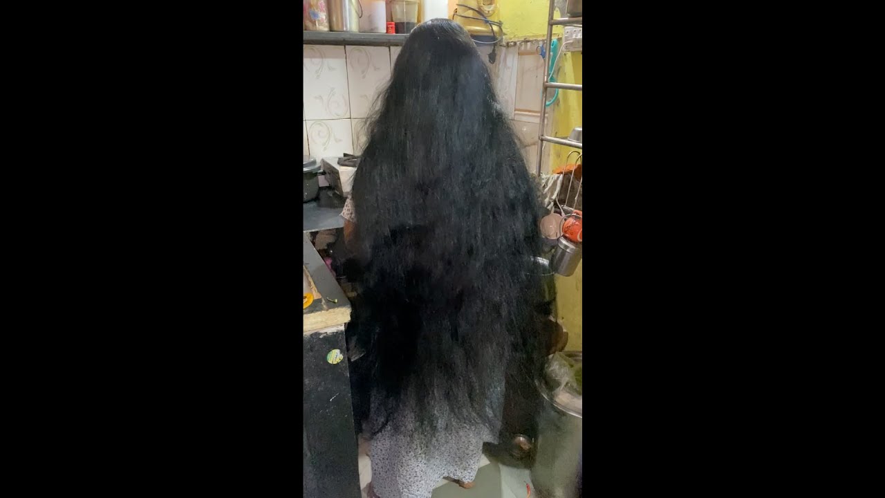 From Open Locks to Elegant Bun | Knee-Length Hair Magic: Unwinding and Bunning While Brewing Tea