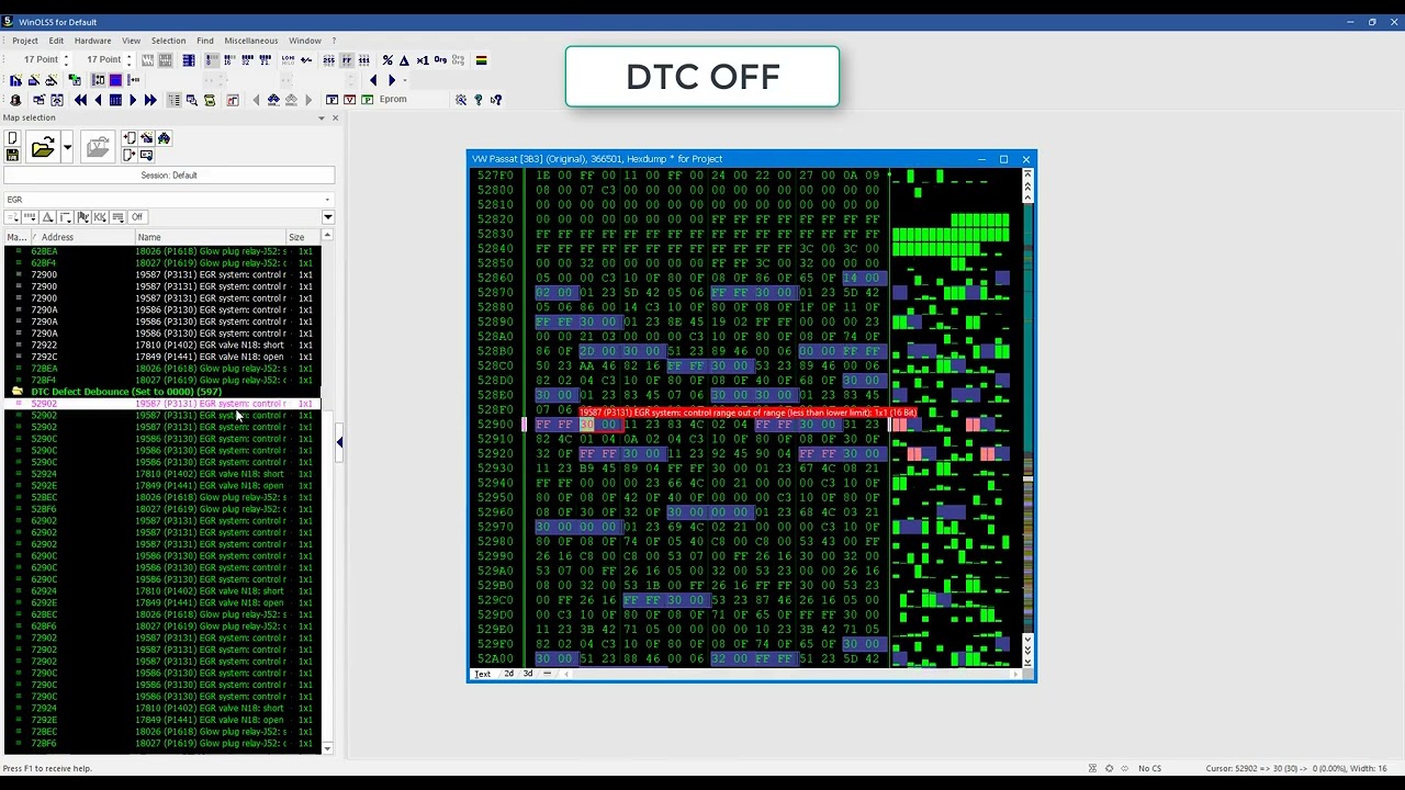 EDC15 damos: How to disable DTC in WinOLS?
