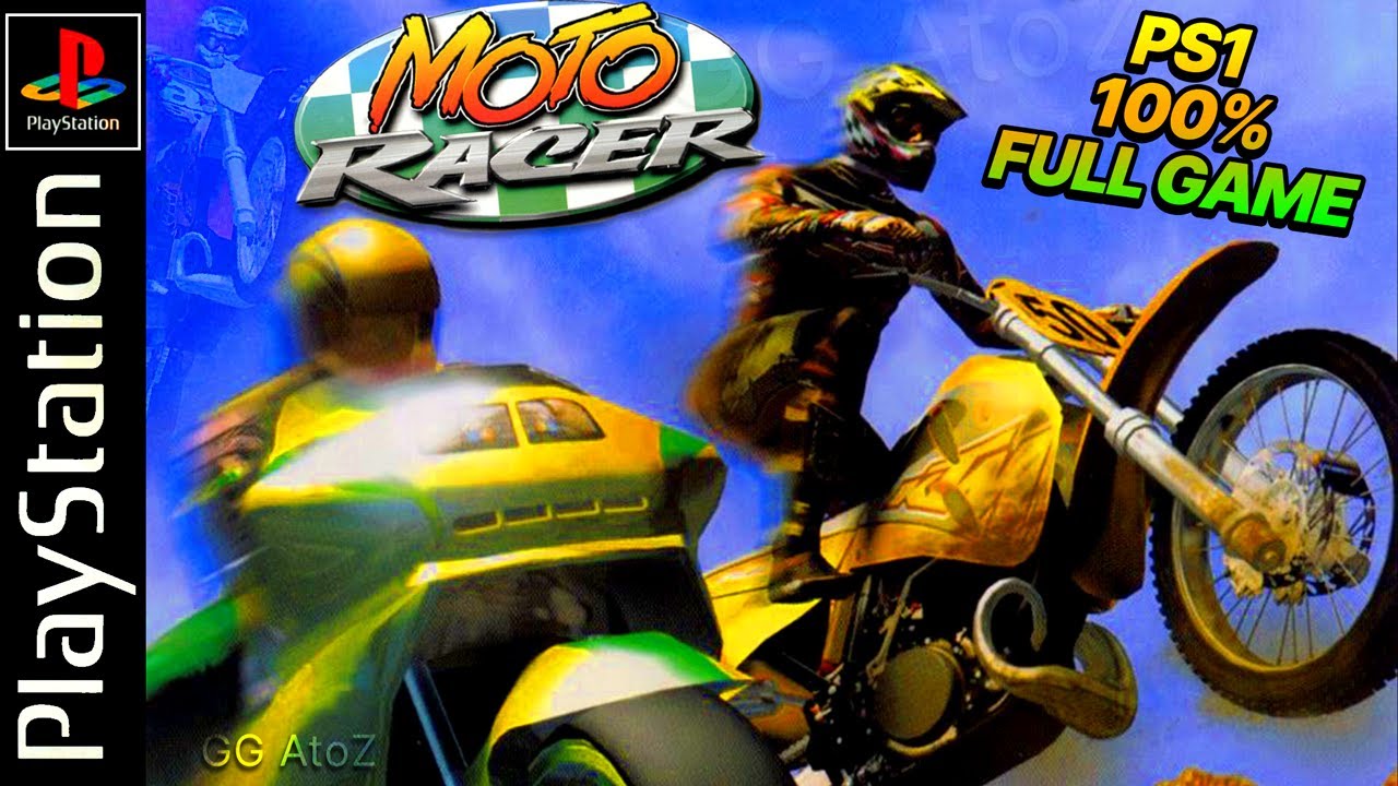 Moto Racer (PS1 GamePlay) 100% FULL GAME | ⭐Playstation 1, No Commentary