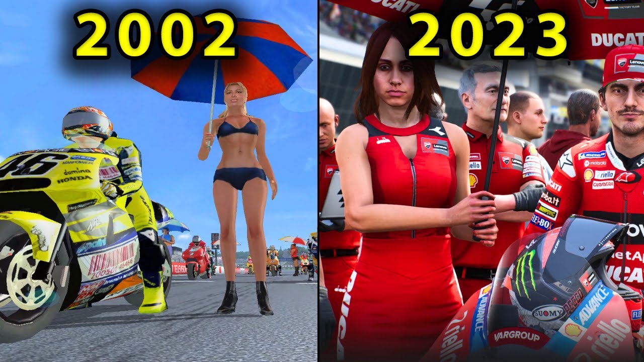 Evolution of GRID GIRLS in MotoGP Games #motogp