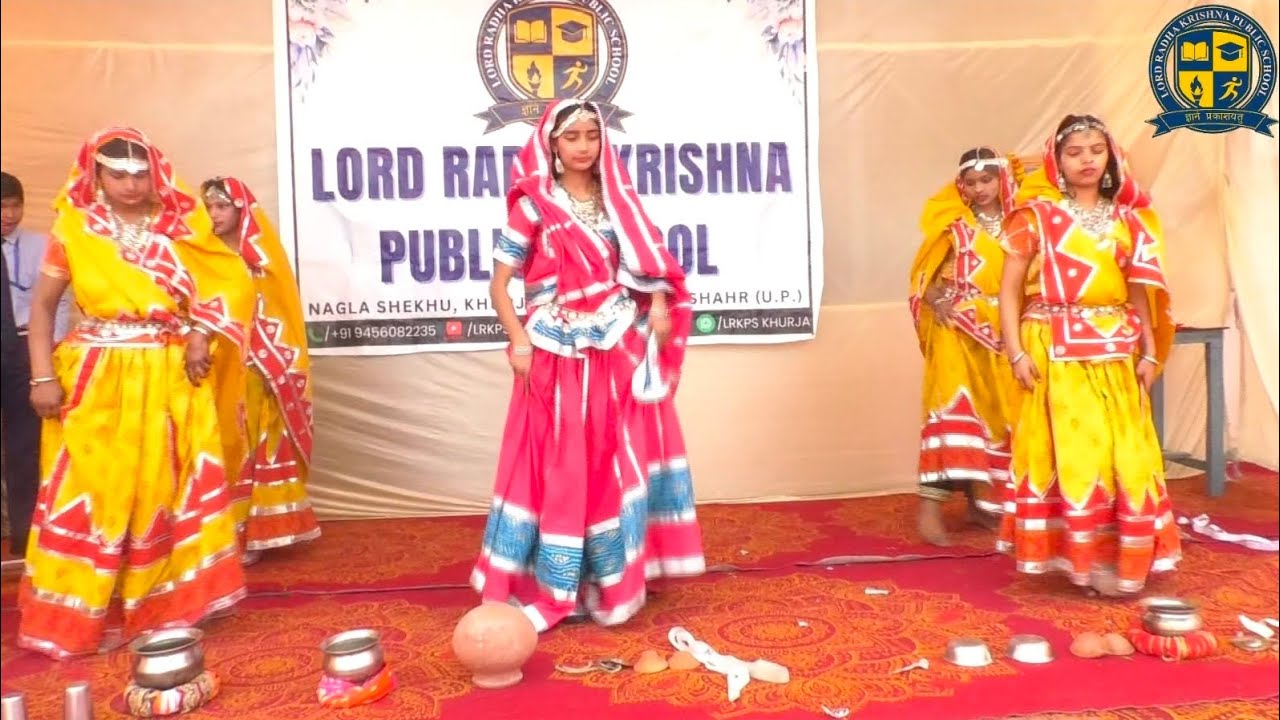 Rajasthani folk dance by girls group @lrkpskhurja #school #annualfunction 