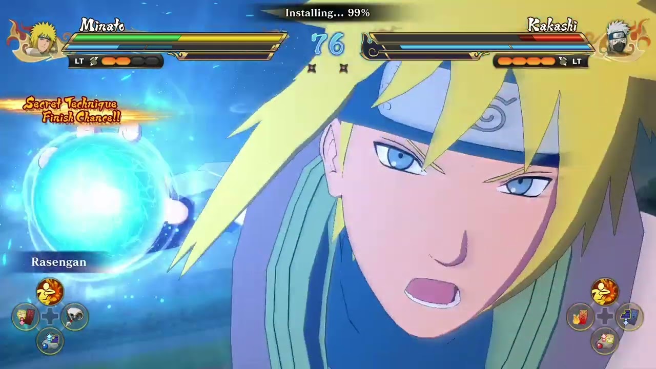 The fourth Hokage versus Kakashi