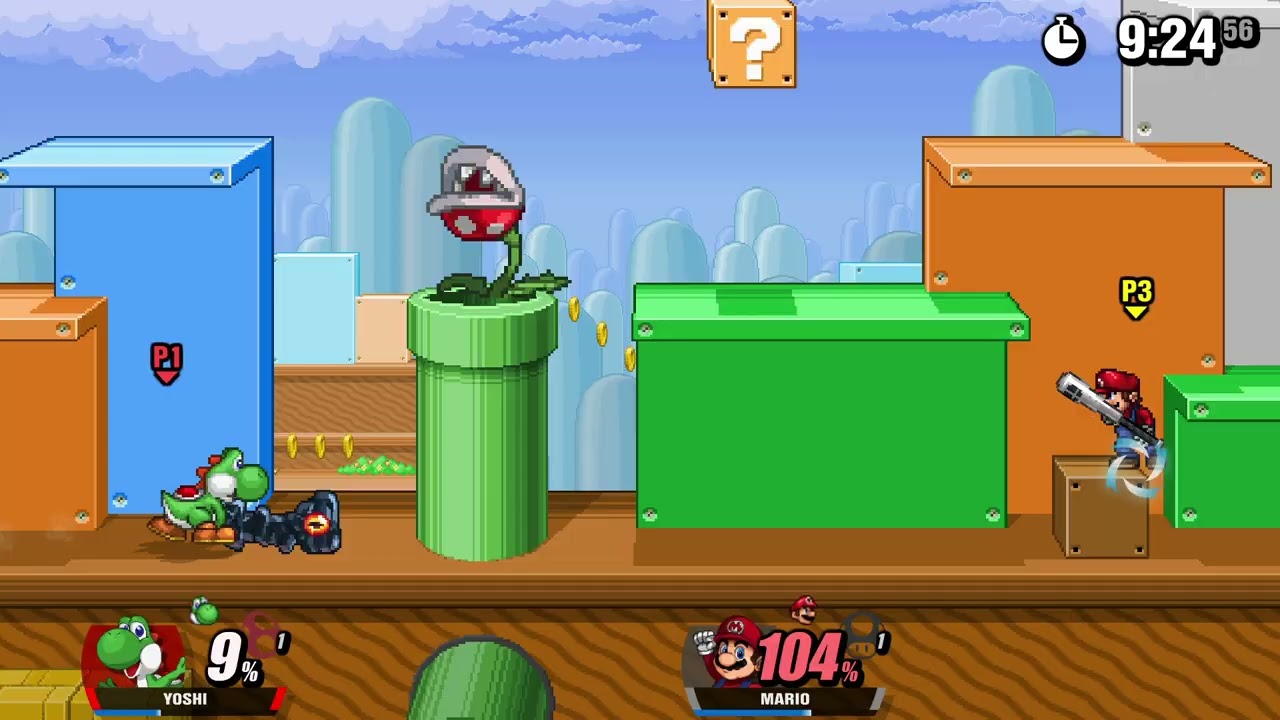 Super Smash Flash 2 Beta v1.4 Free For All - SMBHOTS 