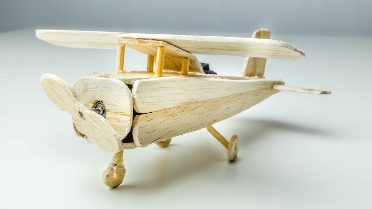How To Make a Plane With DC Motor - Awesome Plane - Using Popsicle Sticks (Electric Plane)