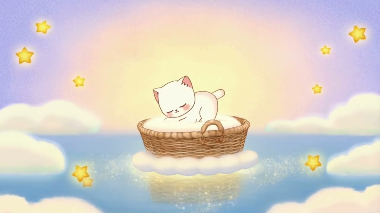 Baby Sleep Music – Calming Piano Lullaby with Water Sounds (1 Hour Relaxing Sleep Aid)