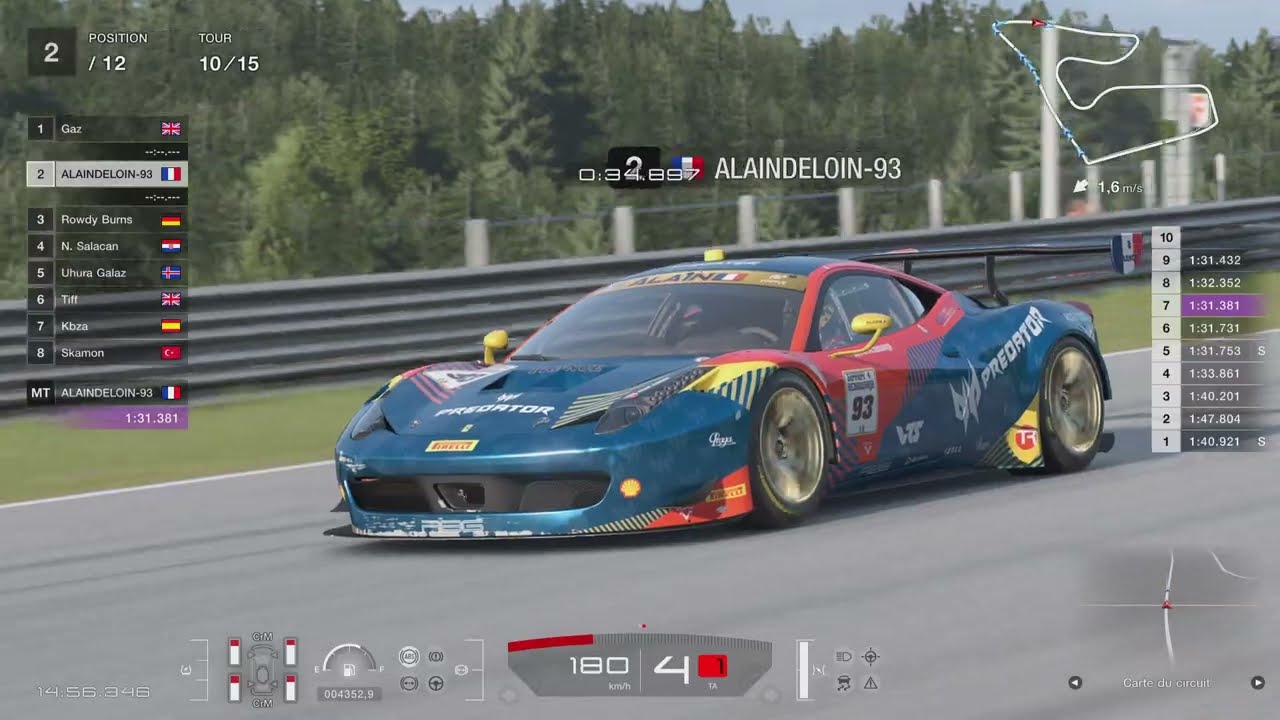 🔴Gran Turismo 7 - RedBull Ring🥇 F.458 Remontada P12 - P1 #granturismo #ferrari #redbull 